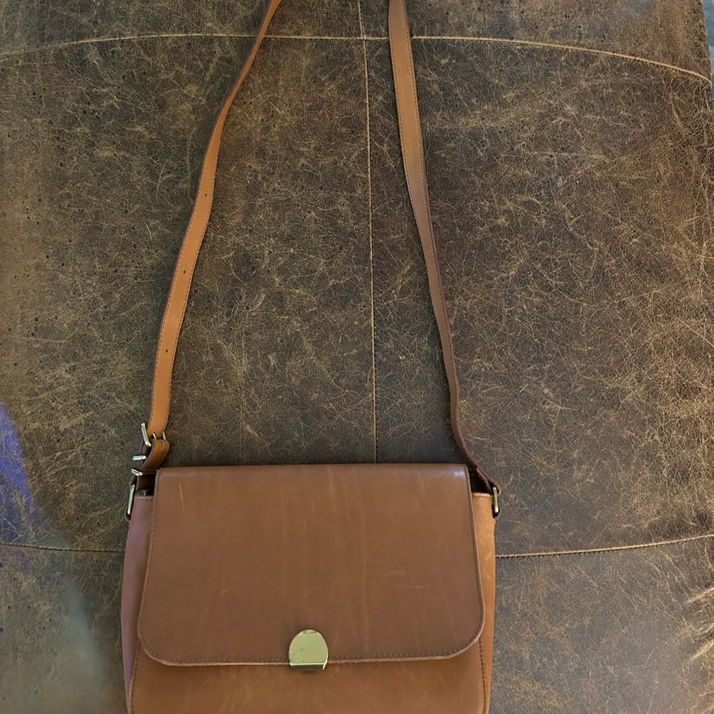 Madewell Brown Leather Crossbody Bag